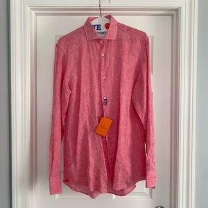 NTW - Pauri & Casati Red Linen Button Down